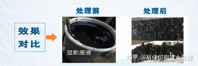 显影废液处理后对比 显影废液处理后对比